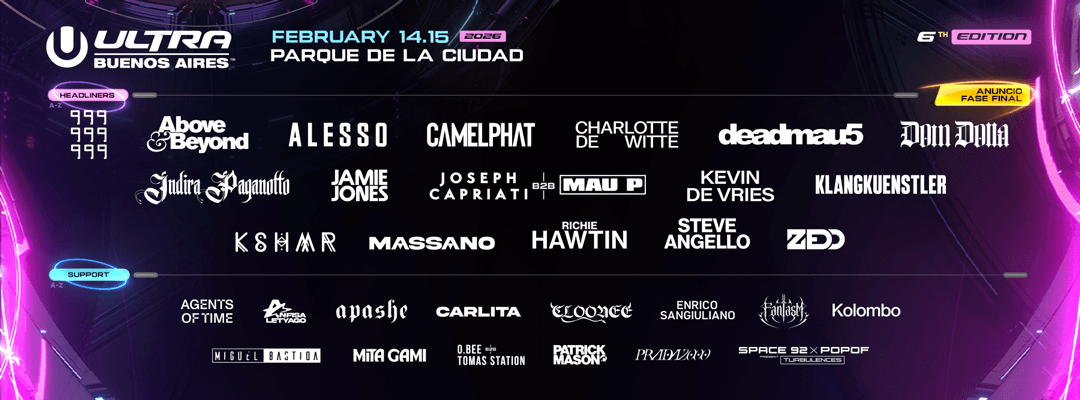 Ultra Buenos Aires 2026 Phase 2 lineup